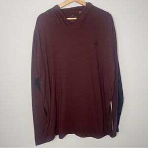 Adidas Ultimate 2.0 Burgundy Lightweight Long Sleeve Shirt‎ with Hood (XX-Large)
